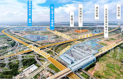 慶盛樞紐板塊核心區主要功能區現狀圖。