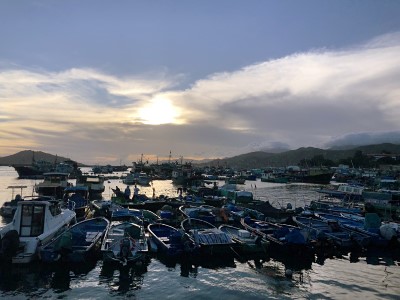 黃昏下的長洲特別恬靜。