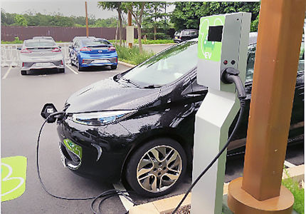 截至今年六月末，全港只有5046個電動車公用充電樁，供不應求。